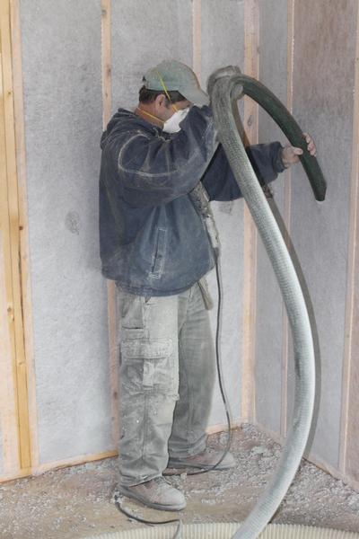 Installing dense pack cellulose